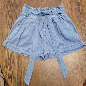 American Eagle Outfitters Denim Paperbag Shorts With Tie Size Women's XS